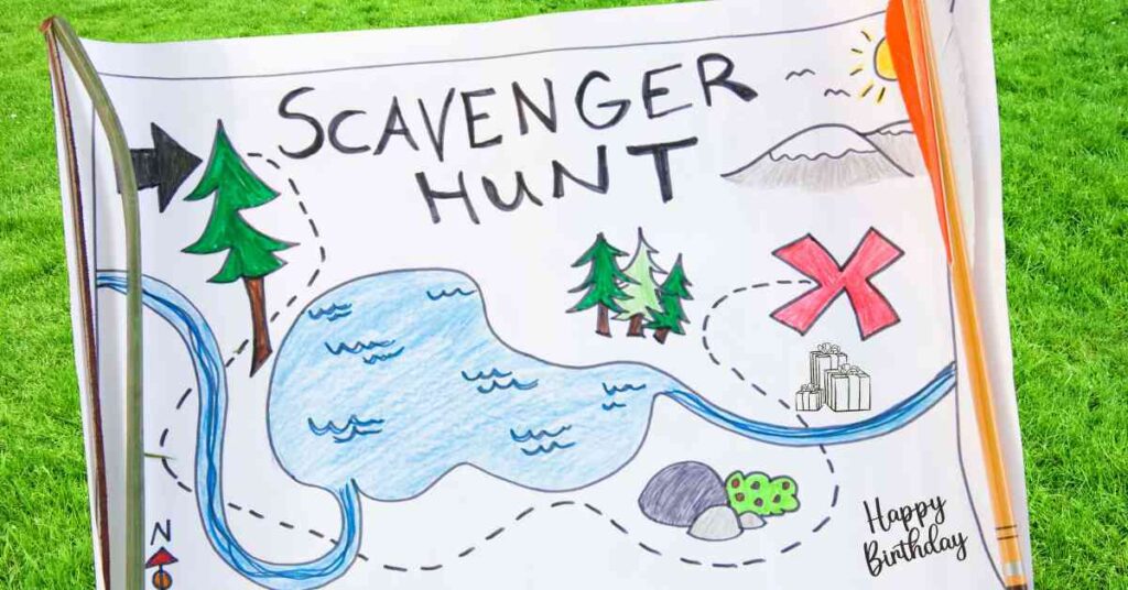 10-year old birthday party ideas include fun games like scavenger hunt